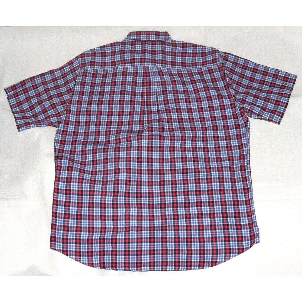 Peter Millar Men's Short Sleeve Button‎ Down Plaid Shirt Size XL